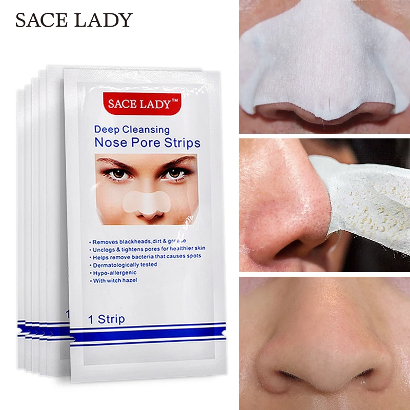 

SACE LADY Blackhead Remover Strip Deep Clean Nose Mask Pore Strip Black Mask Acne Treatment Black Deep Cleansing Skin Care