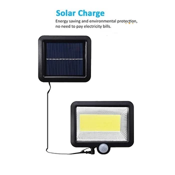 

56/30 LEDs Solar Light Detachable PIR Motion Sensor Wall Lamp Warm White Waterproof Street Wall Lights for Outdoor Garden split