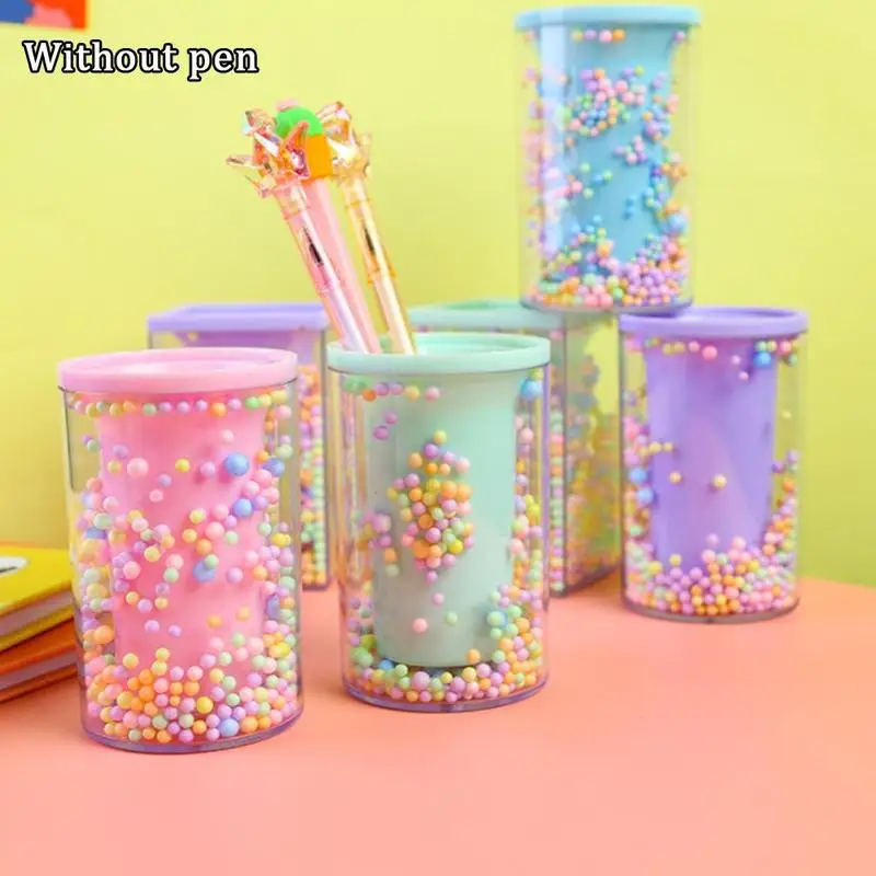 Cute Pen Holder Office Organizer Cosmetic Square Pencil School Pen