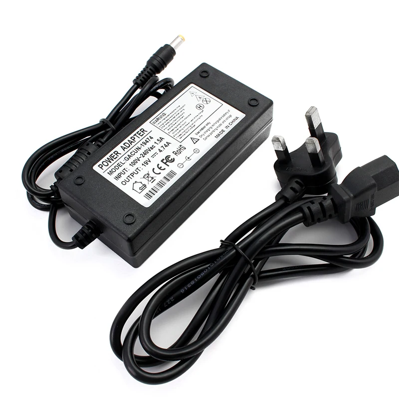 AC 19 V Power Supply Adapter DC 19 V 4.74 A 3.42 A Laptop Desktop Charger Adapter Power Supply With EU AU US UK Notebook Charger 3