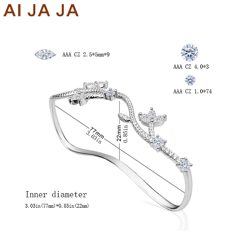 AIJAJA Luxury Designer Brand Plant Hand Bracelets for Women Bangles Love Cute Palm Bracelet Jewelry Gifts Bulk Items Wholesale AIJAJA Luxury Designer Brand Plant Hand Bracelets for Women Bangles Love Cute Palm Bracelet Jewelry Gifts Bulk Items Wholesale