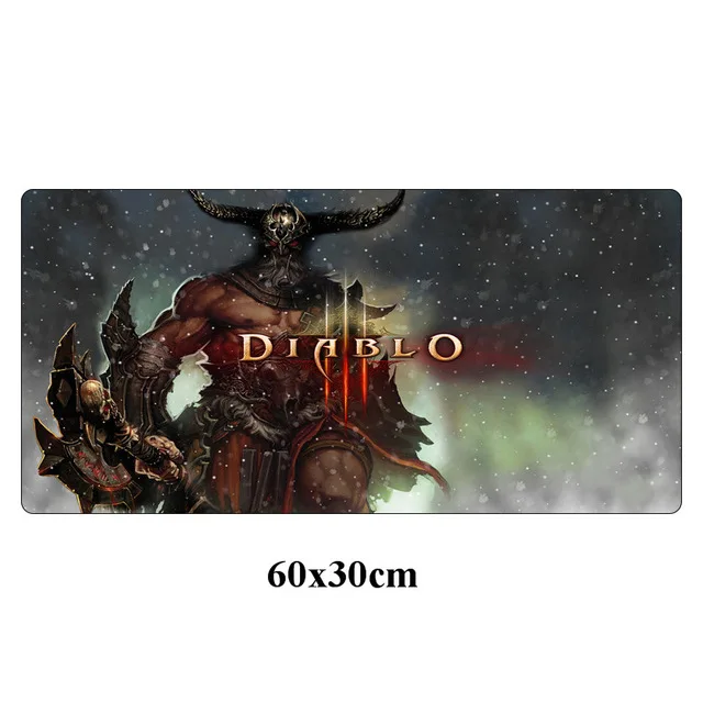 Красный 60x30 см XXL DIABLO Ⅲ большой игровой коврик для мыши геймер с запирающимся краем Резиновый Большой Коврик для мыши отаку клавиатура Коврик для ноутбука стол компьютерный коврик - Цвет: Красный