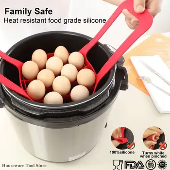 

Silicone Kitchenware Lifter Accessories Pressure Cooker Spreader Kitchen Non-slip Heat Insulation Heat Dissipation Egg Boiler