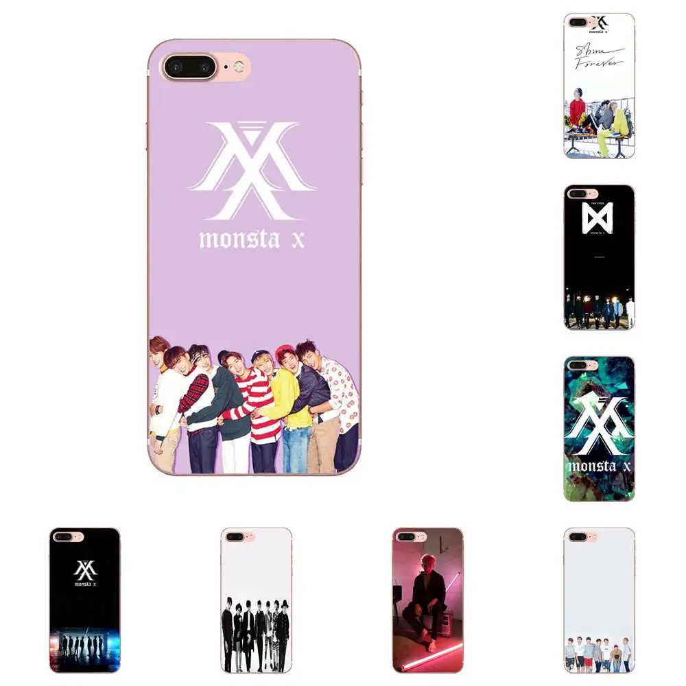 Monsta X KPOP Boy Group для Apple iPhone 4 4S 5 5C 5S SE SE2 6 6S 7 8 11 Plus Pro XS Max XR задние обложки тонкие |