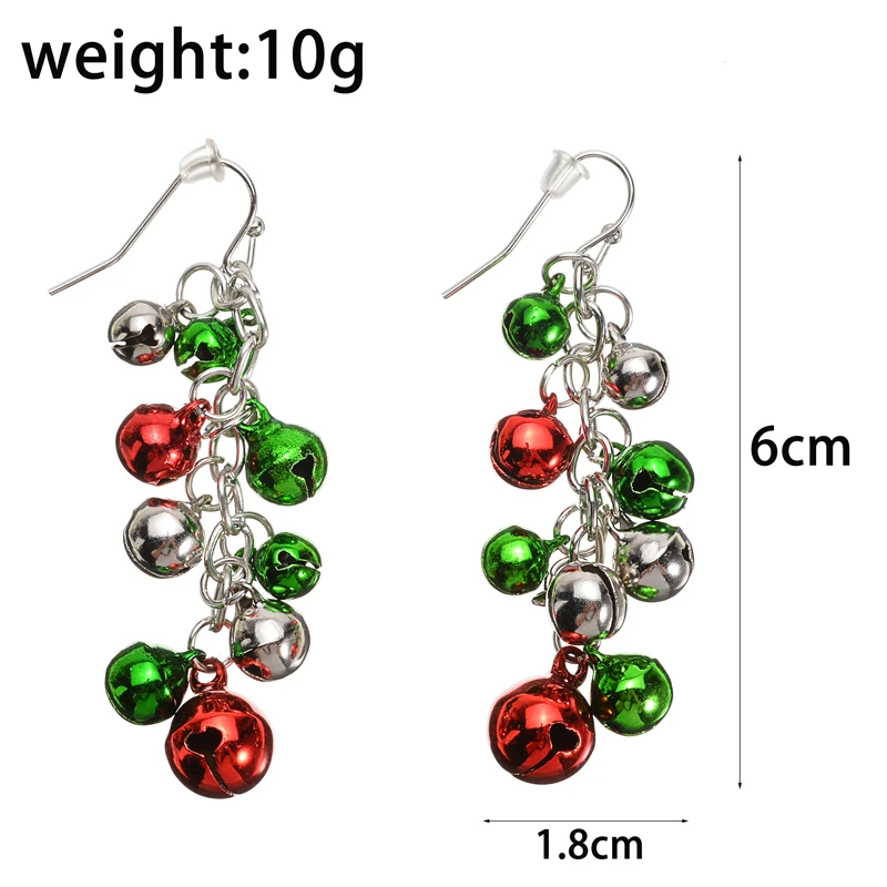 Трендовые цветные колокольчики, серьги-капли, Модные Разноцветные длинные свисающие ювелирные серьги, рождественские подарки для женщин