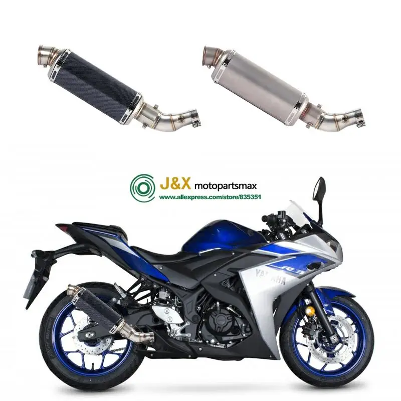 MT-03 MT03 мотоцикл глушитель трубы среднего звенья трубы Escape для YAMAHA YZF-R3 R3 R25 R30 слипоны