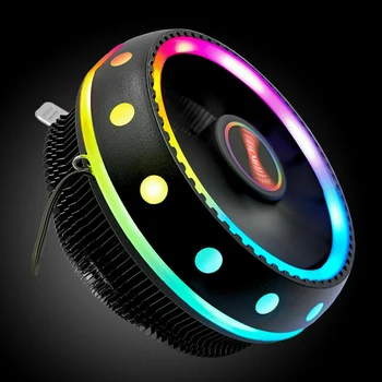 

Universal LED Cooling Fan RGB CPU Cooler Radiator for IntelAMD LGA 775/1150 DQ-Drop