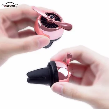 

Hot New Mini Fan Car Air Purifier Decoration Car Holder Interior Design Air Conditioner Ventilation Exit Perfume Red Silver