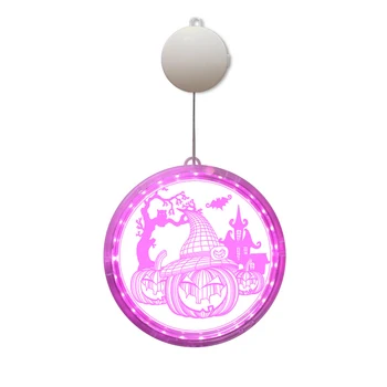 

3D Halloween Hanging Lamp Window Light with Sucker Cup Decoration For Outdoor Indoor Halloween Party Decor Supplies