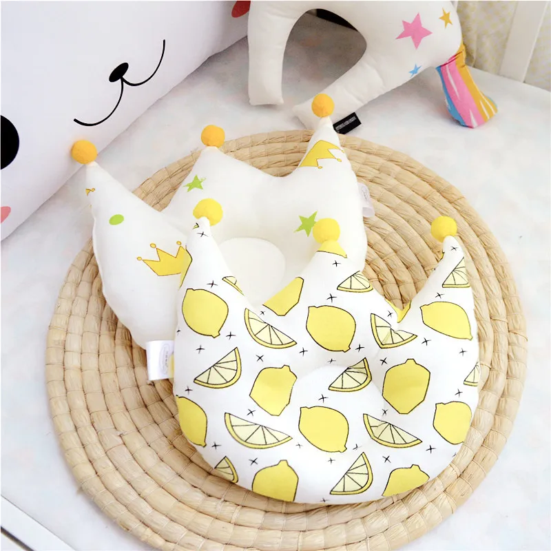 

Pure Cotton Baby Pillow Newborn Crown Soft Baby Pillow 0-1 Years Old Babykamer Girl Boy Room Decor Head Protector Pillow