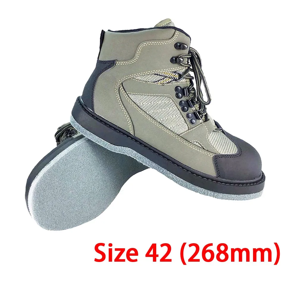 Size 42 felt sole Рекламная обувь для рыбалки на свежем воздухе, охотничья обувь, войлочная или резиновая подошва, ботинки в стиле рок, подходят для рыбалки, одежды или штанов FM3 - Цвет: Size 42 felt sole