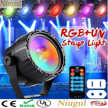 

30W RGB+UV COB Light/Wireless Remote Control LED Wash Wall Stage Lighting/DJ Lighting/DMX512 Strobe LED Par Light For Party Bars