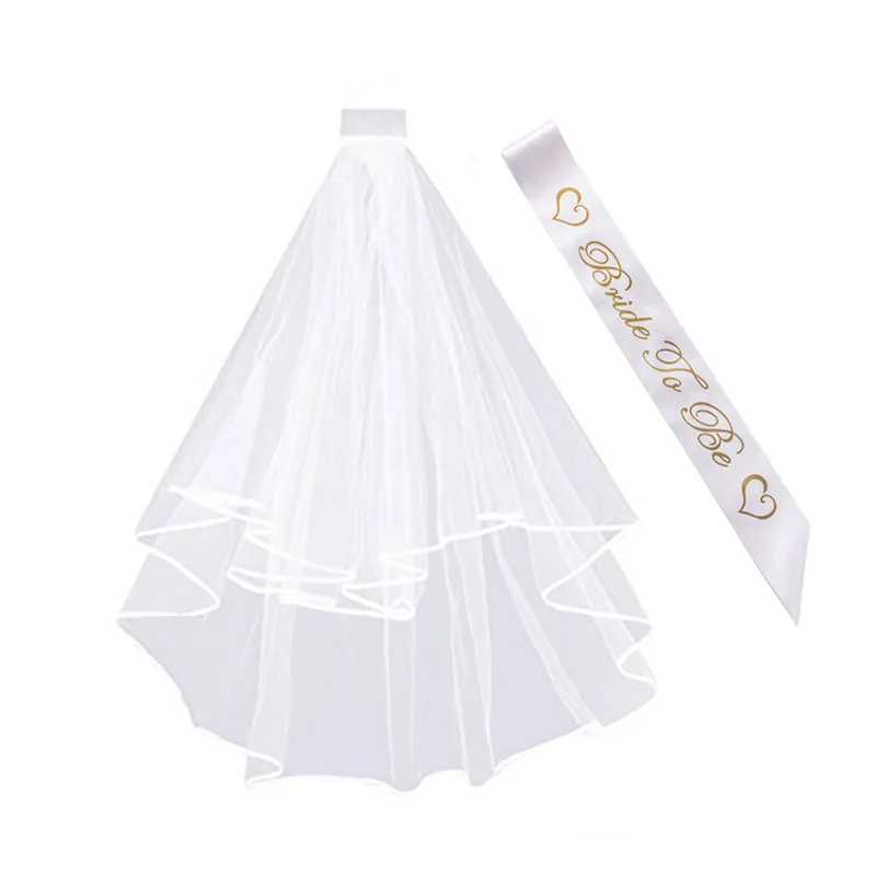 Невесты кружева белая корона наплечный ремень свадебная вуаль из двух частей фото наплечный ремень этикет односторонний