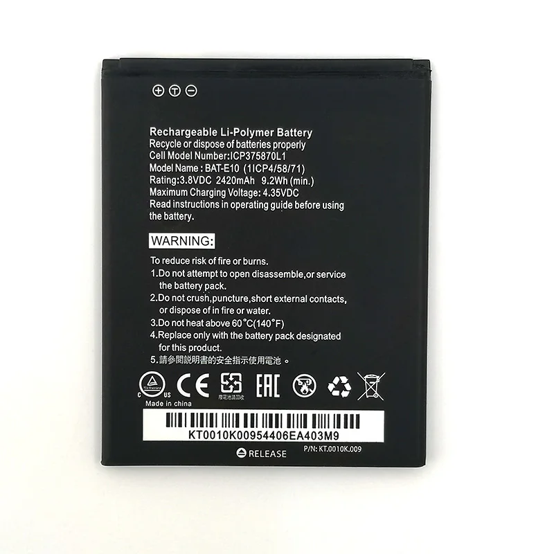 100% Оригинальный аккумулятор BAT-E10 2420 мАч для Acer Z530 LTE T02 Z530S E10 высококачественный +