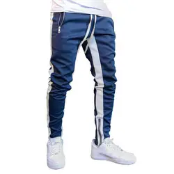 MoneRffi 2019 модные уличные спортивные штаны джоггеры повседневная спортивная одежда Zipper Брюки повседневные мужские хип-хоп спортивные брюки