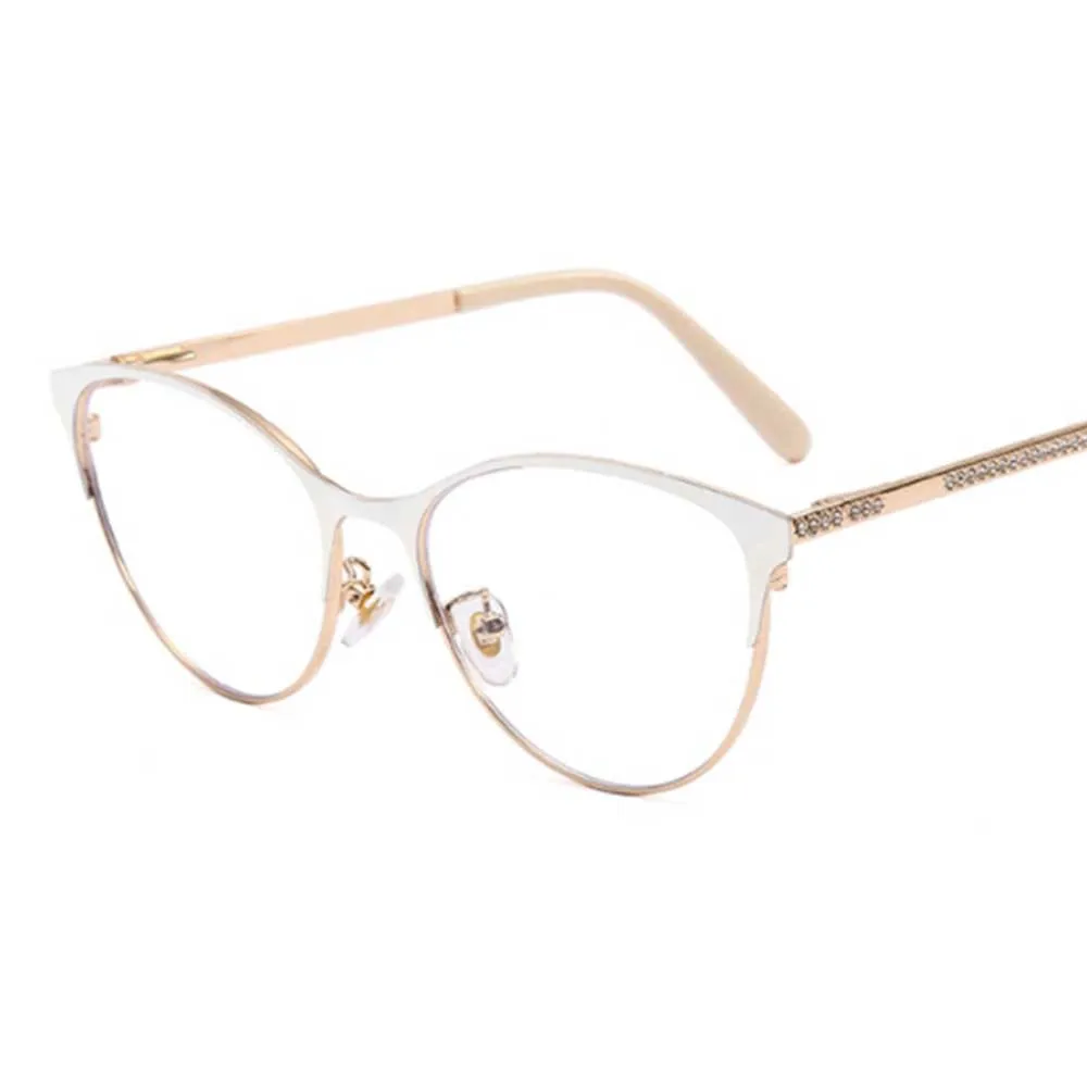 80669 Spring Leg Anti Blue Light Prescription Glasses Frame Metal