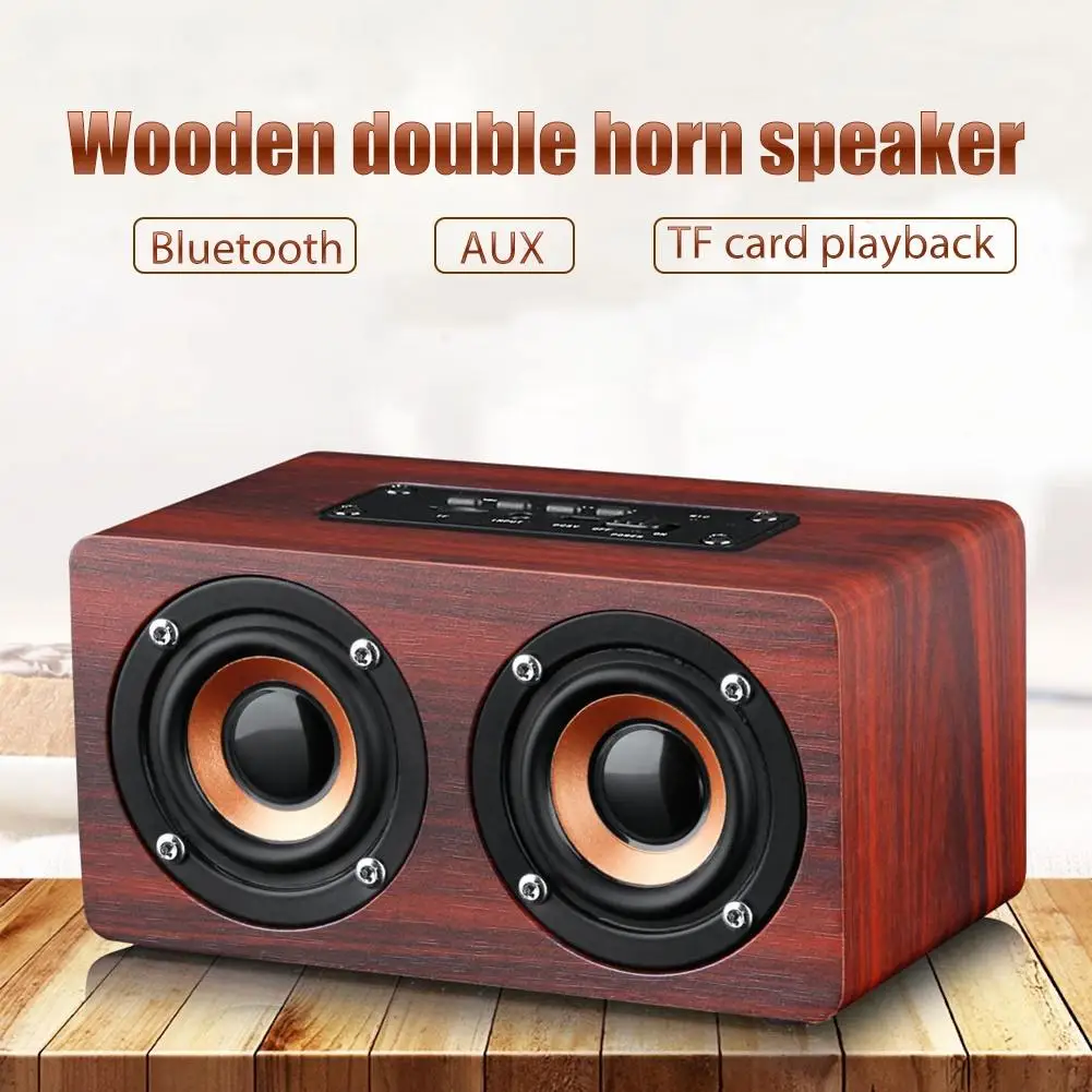 Bluetooth Колонка W5 деревянная Беспроводная портативная|Компьютерные АС| |