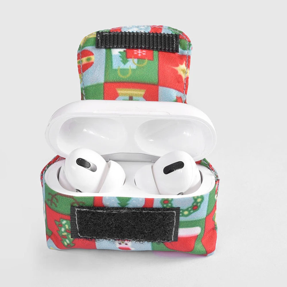 Сумка в рождественском стиле для AirPods Pro Чехол милый Bluetooth наушники ткань Защитный чехол для Air Pods Pro коробка противоударный