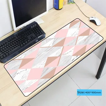 

Modern Gold Glitter Marble Laptop Gaming Mice Lock Edge Mousepad Anime Cartoon Print Large Game Mouse Pad For CSGO LOL
