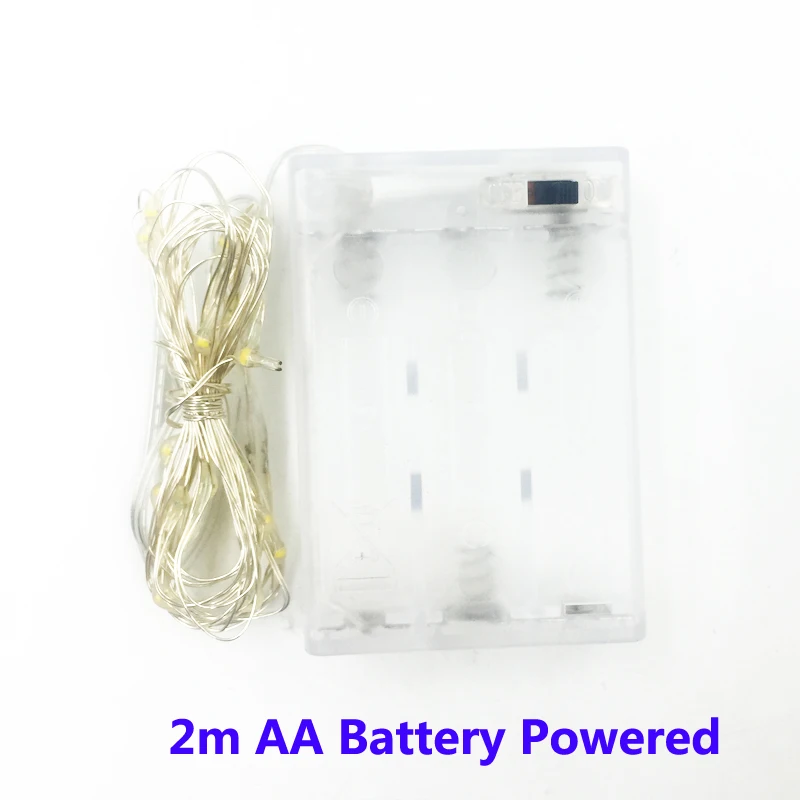 2M 3M 5M Copper Wire LED Silver String Light RGB Waterproof Beads Fairy Holiday Garland Lamp Wedding Party Garden Home Decorate (3)