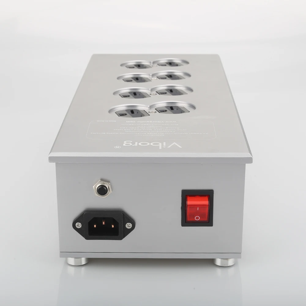 Viborg-VM80 HiFi 파워 필터 플랜트 US 소켓 8 웨이 AC 파워 컨디셔너 오디오 애호가 파워 퓨리파이어, 미국 AC 파워바 분배기