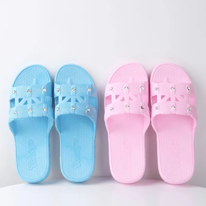 

Special Offer Summer New Style Man-made Diamond Anti-slip Bathroom Bath Soft-Sole Bedroom Home Sandals