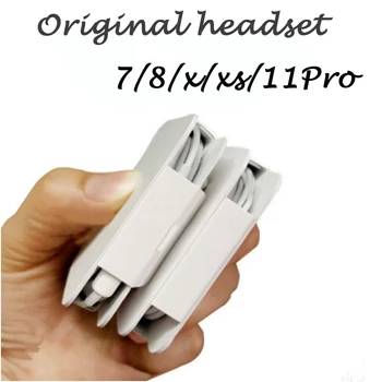 

For iphone X 7/8plus XS XR 11 Pro earphone original Quality headset in ear headphones with Remote Mic With Retail Box