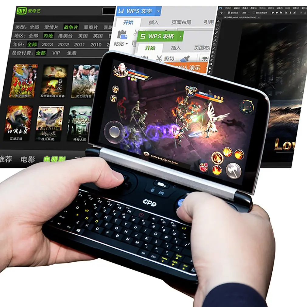 GPD Win2 геймпад ручной " Игровая консоль 8 ГБ+ 128 ГБ/256 г четырехъядерный двухдиапазонный сенсорный экран мини-ноутбук