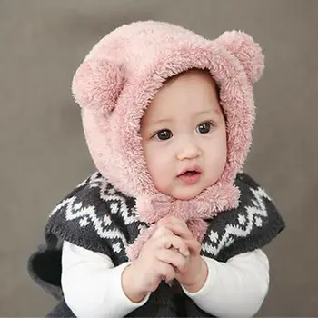 

Baby Girls Boys Hats Fashion Winter Soft Beanie Hat Ear Plush Cap Accessories Cotton Boys Girls Hats For 6-36 Months
