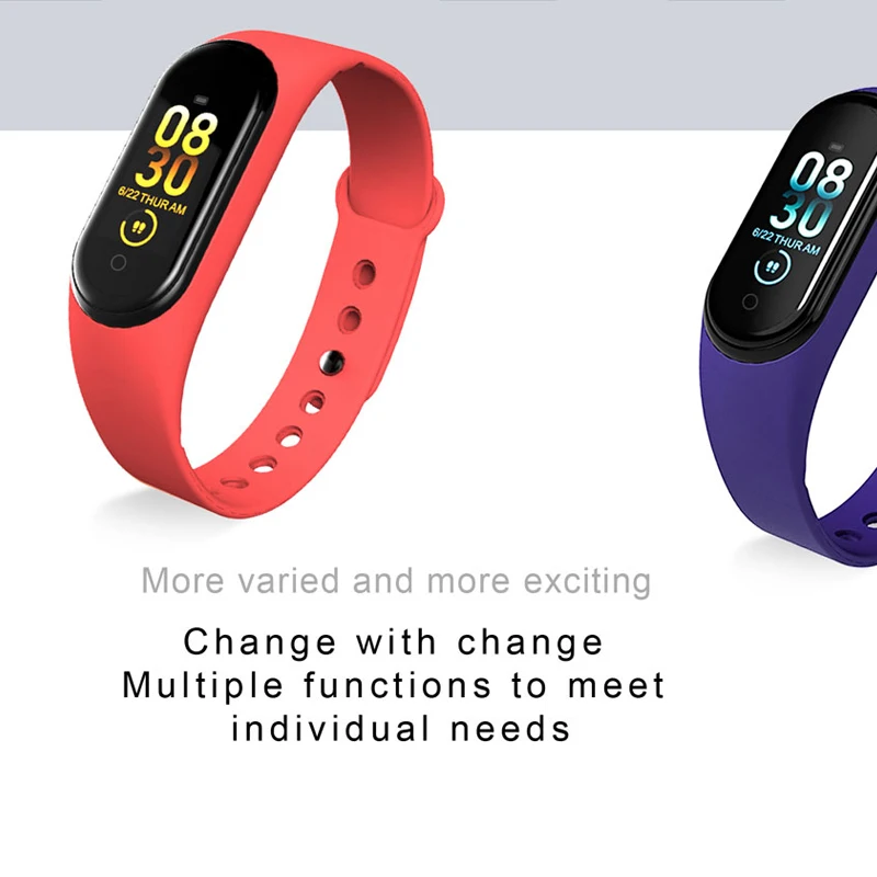  Newest M4 Smart Bracelet Fitness Tracker Smart Band Heart Rate Monitor WhatsApp Facebook Reminder - 4000013685523