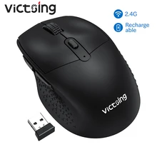 VicTsing PC262 2,4G беспроводная мышь перезаряжаемая компьютерная мышь Регулируемая 2400 dpi Бесшумная USB оптическая беспроводная мышь для ноутбука