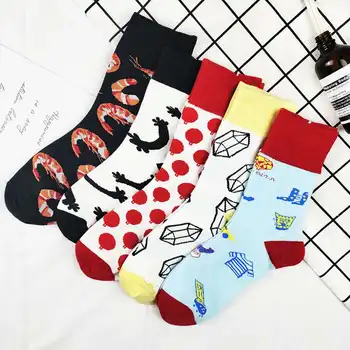 

Socks in socks cute personality sports Street long tube cotton socks autumn and winter thick