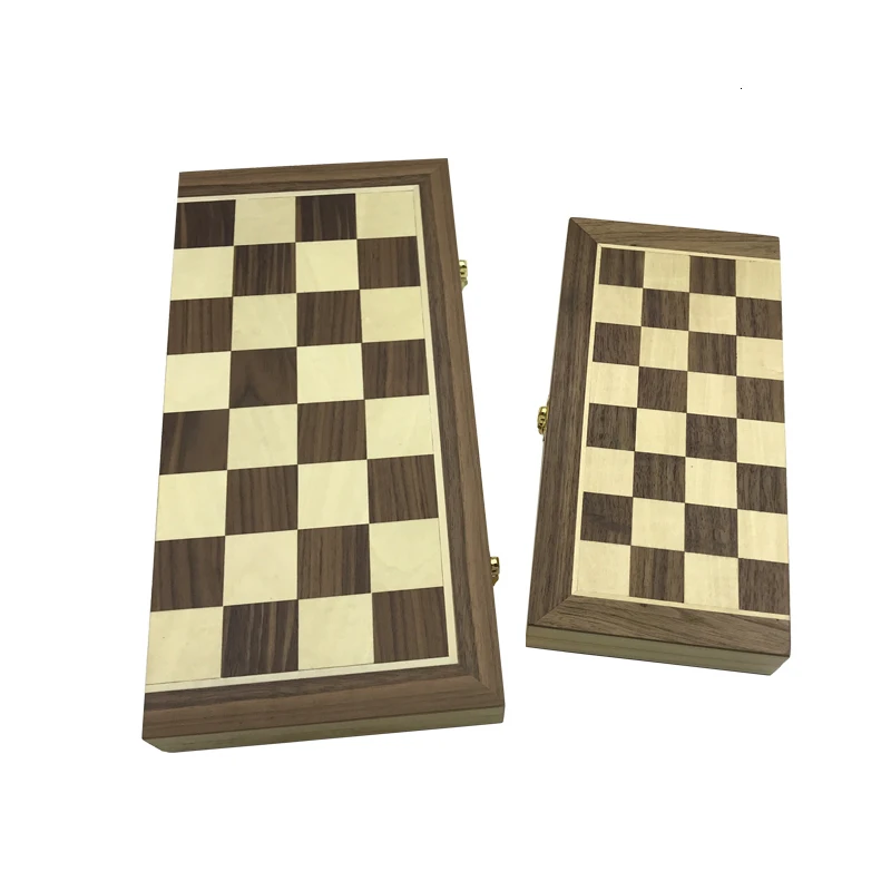 New Magnetic Chess Wooden Wooden Checker Board Solid Wood Pieces Folding Chess Board High-end Puzzle Game Yernea