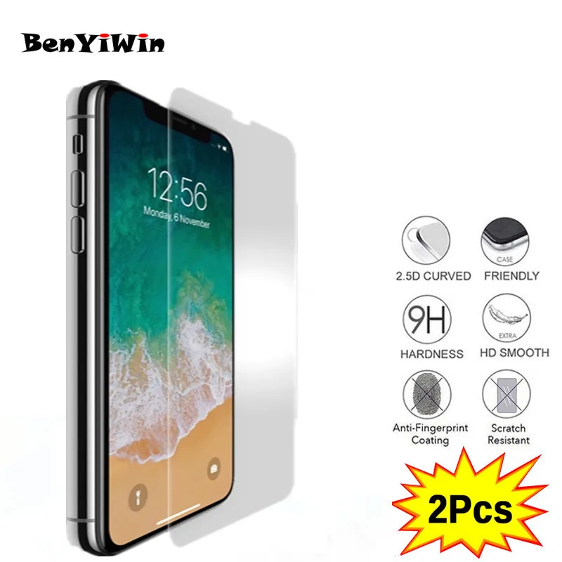 

2PCS Screen Protector Tempered Glass For Iphone Protective glass For Apple 5 5S 5Se 5 se 6 6 S 6s 7 8 Plus X XR XS MAX Film Case