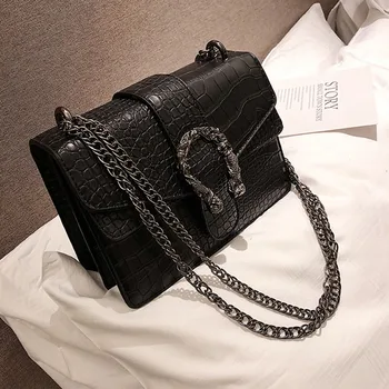 

Brand Bags For Women 2020 New Chain PU Leather Shoulder Crossbody Bags Female Designer Handbags High Quality Women Messenger Bag