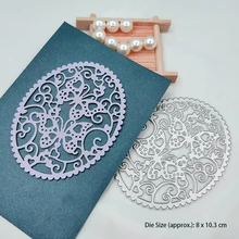 Oval Dies Scrapbooking for Card Making Mold Embossing Folder Stencil Craft Cutting Dies Cut Knife Mould Metal Templates