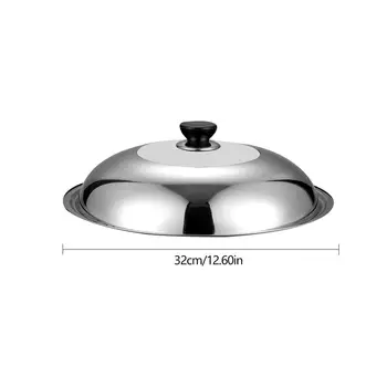 

Steamer Tempered Glass Cover Stainless Steel Round Button Frying Pan Visible Cooking Pot Cover Griddle Accessories