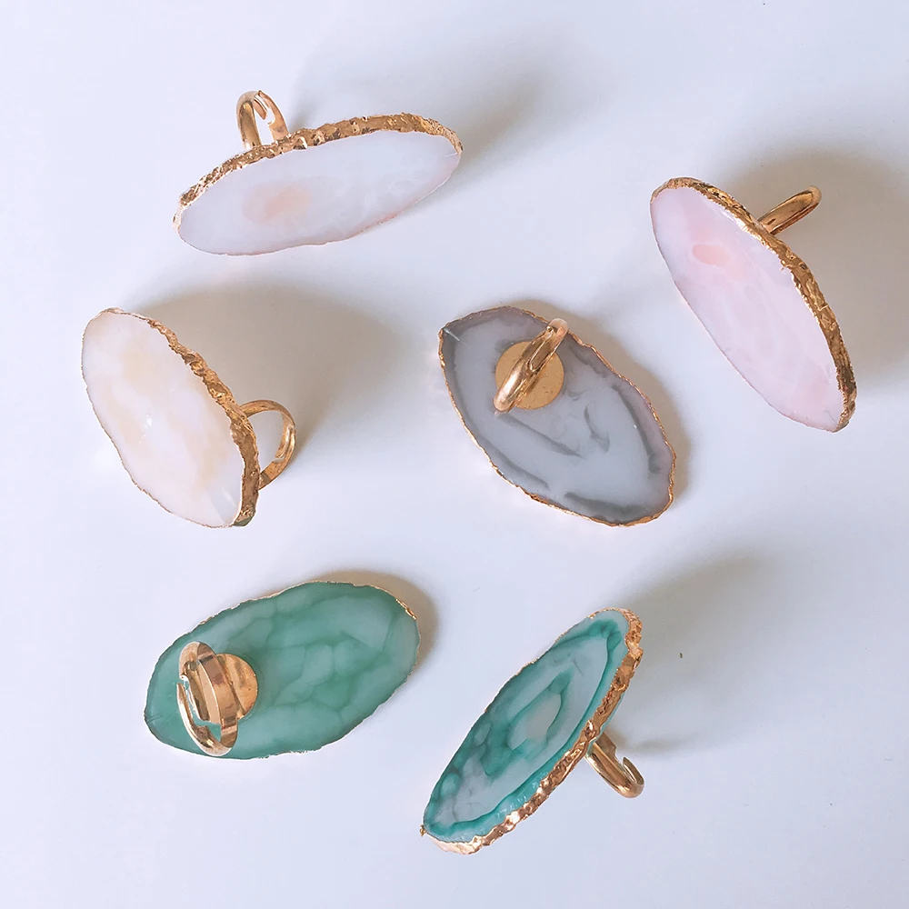 1Pc Resin Stone Color Nail Art Ring Palette Finger Plate Acrylic UV Gel Polish Cream Foundation Mixing Equipment |