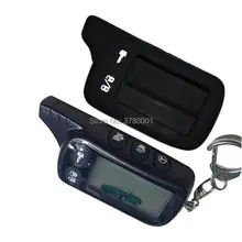 Llave de Control remoto LCD de 2 vías TZ 9010, funda de silicona para Tz9010 ruso, sistema de alarma bidireccional para coche, llavero de Tz-9010 Tomahawk