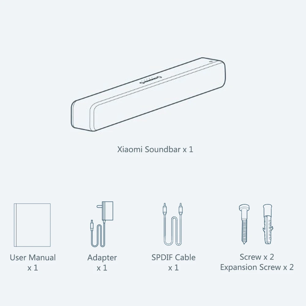 Xiaomi динамик Bluetooth беспроводной динамик в виде бруска Портативная звуковая панель телевизора с поддержкой SPDIF AUX In для домашнего кинотеатра