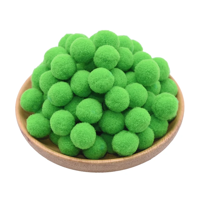 100pcs 15/20/25mm Fluffy Soft Pompom Ball DIY Handmade Kid Toy Doll Garment Sewing Material Color Pom Poms Decor Supplies Crafts B22