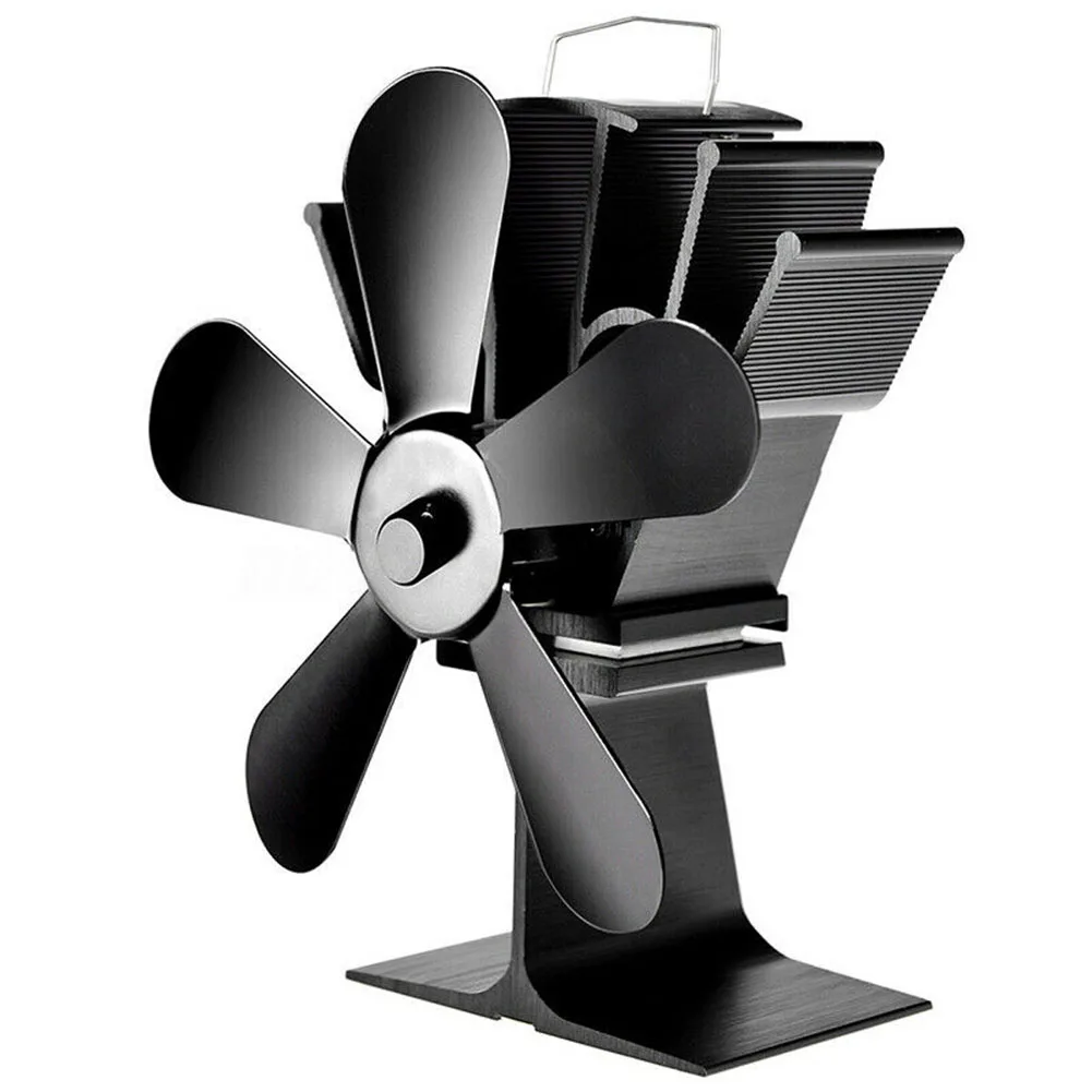 

Home Modern Winter Heat Powered Practical Metal Fireplace Fan Multicolored Warm Durable Burner Low Noise Stove