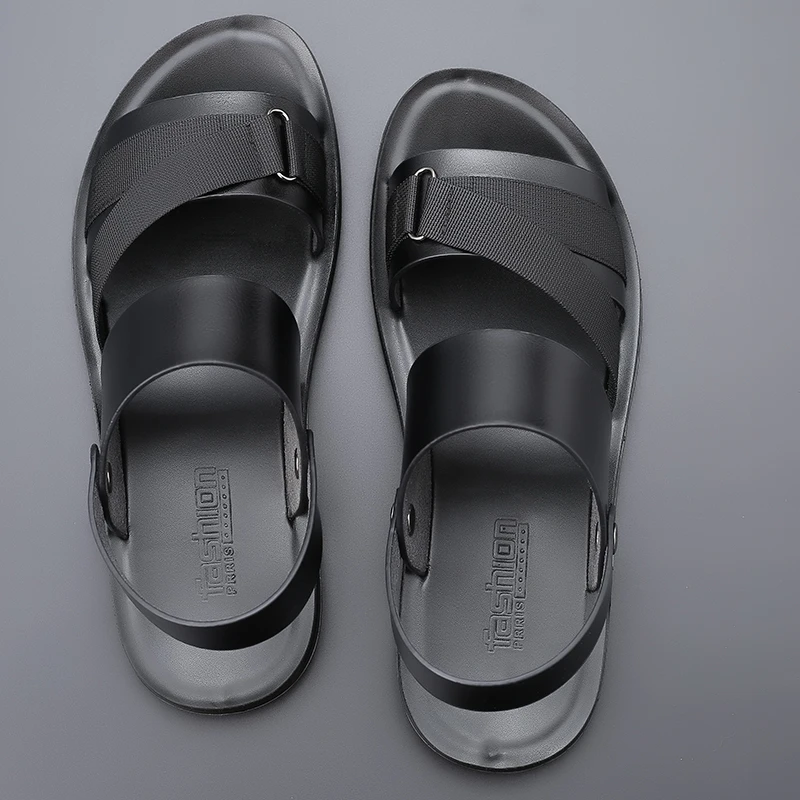 comfortable black sandals for work