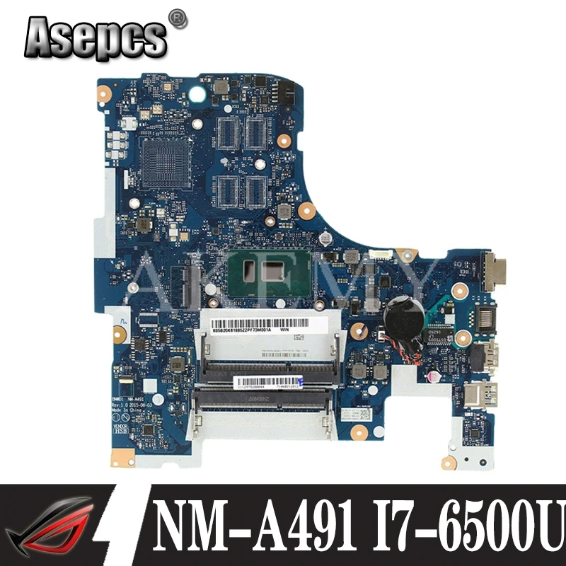 Материнская плата для ноутбука For Lenovo 300-17ISK 5B20K61902 BMWD1 NM-A491 основная SR2EZ I7-6500U CPU |