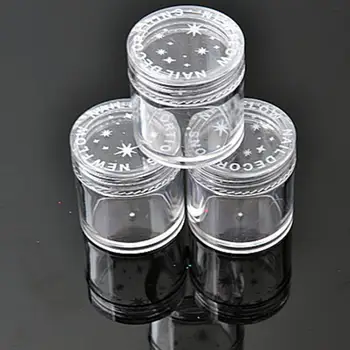 

10X Empty Makeup Jar Pots Cosmetic Storage Skin Cream Container Refillable Bottles Nail Sequins Rhinestones Container Box 10g