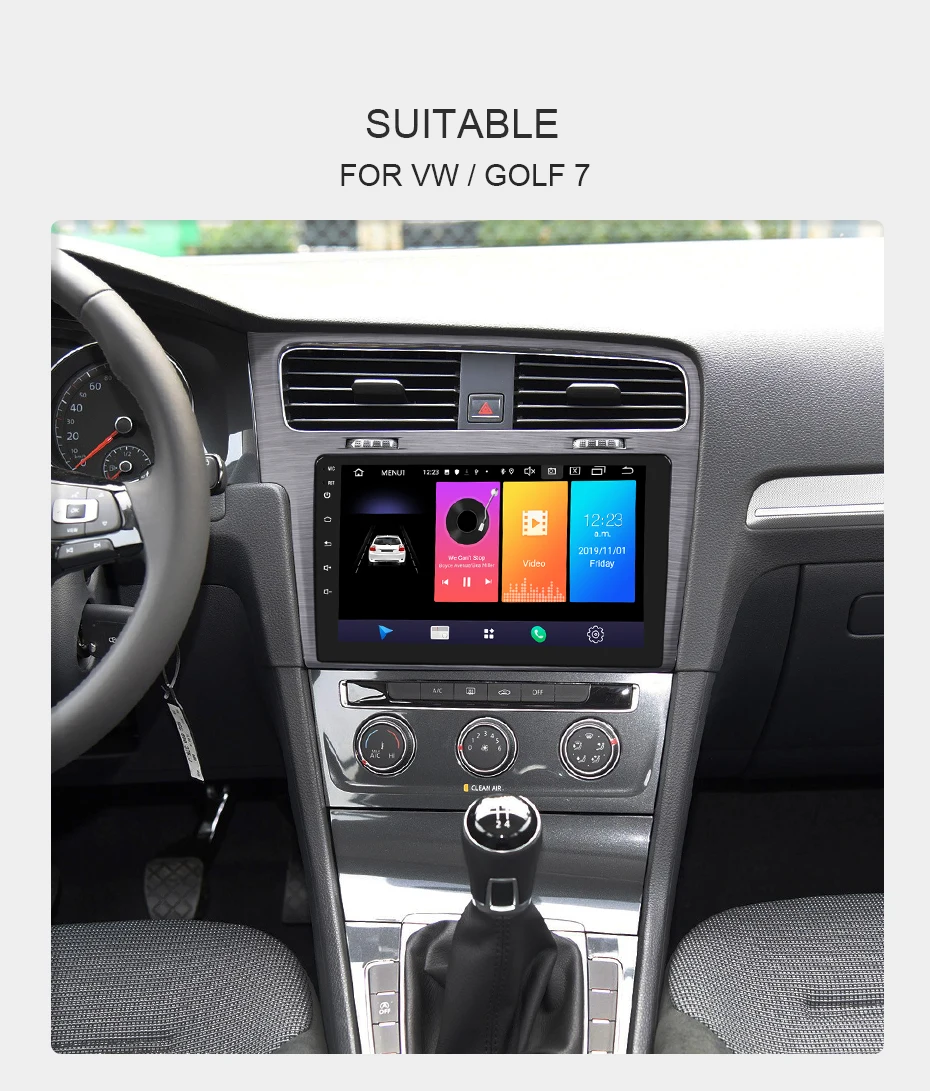 ISUDAR Автомагнитола для VW/Volkswagen/Golf 7 2 din Android 9 Авторадио Мультимедиа gps DVR камера ram 2 Гб rom 32 ГБ USB радио ips FM