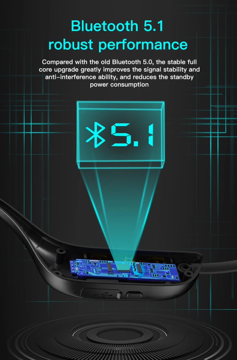 Bluetooth 5 0 Wireless Headphones Bone Conduction Earphone Outdoor Sport Headset with Microphone Handsfree Headsets