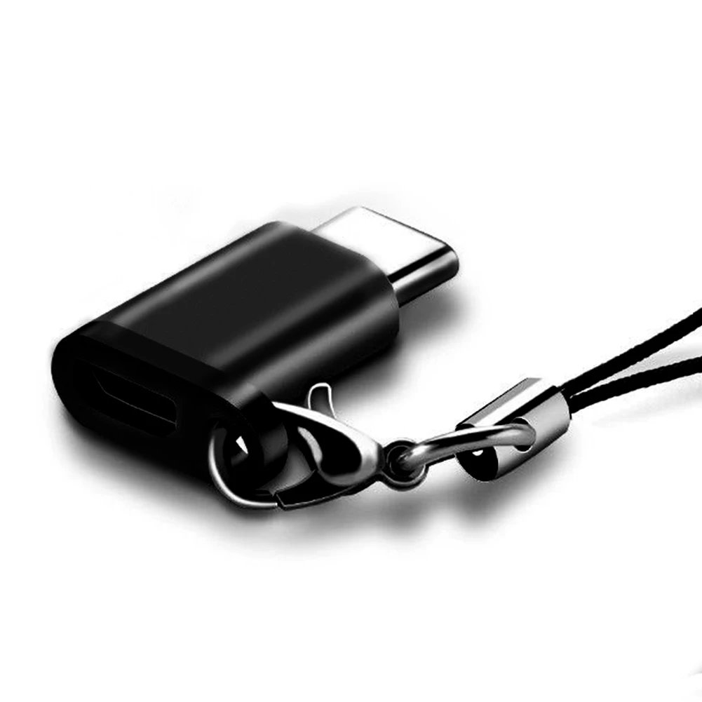 Тип C Мини конвертер зарядное устройство USB-C к Micro USB разъем адаптер с брелок передачи данных быстро