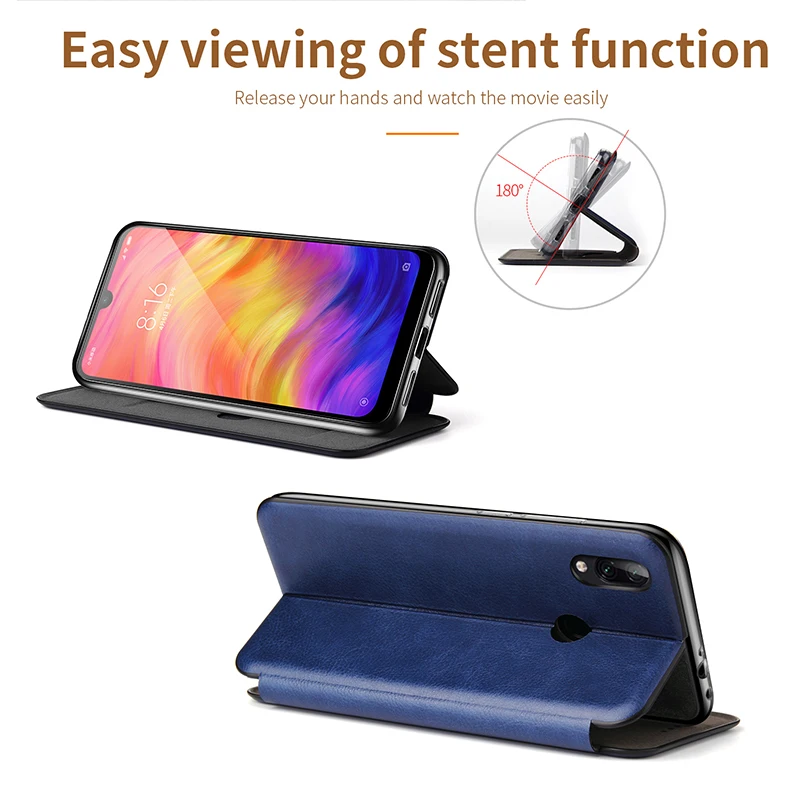 wallet leather flip case for xiaomi redmi note 7 5 6 pro coque capa on xiomi remi note7 note5 note6pro not 7 5 6 Pro stand cover