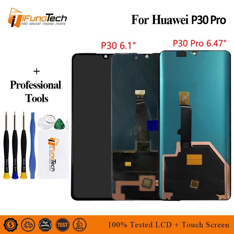Оригинальный дисплей 6 47 дюйма с рамкой для замены Huawei P30 Pro ЖК сенсорным экраном и